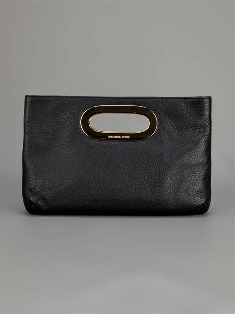 black clutch michael kors|michael kors berkley clutch.